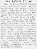 Obituary of Jane Mary Young
